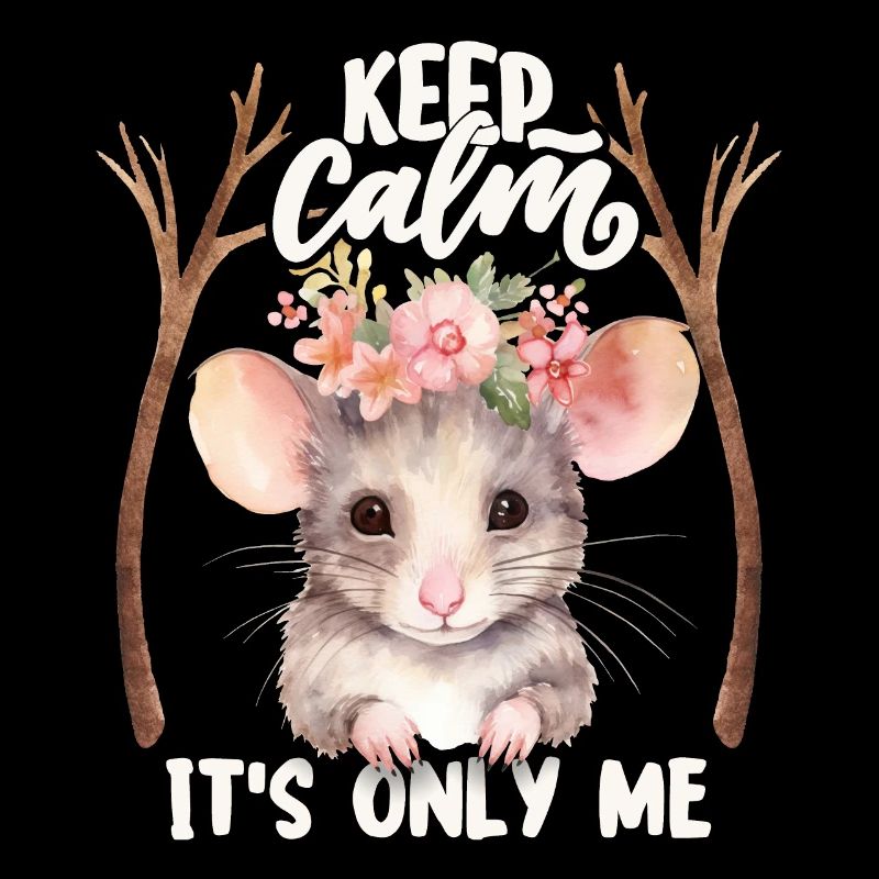 Funny saying with cute mouse, mouse