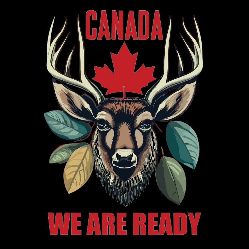 Canada Deer Maple Leaf