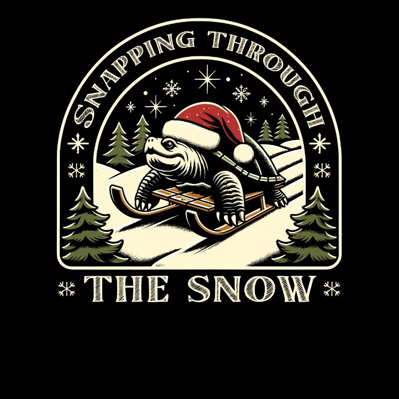 Snapping Turtle Santa Christmas