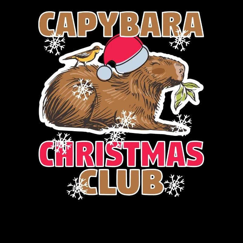 Capybara Neige Noël Capybara Hiver