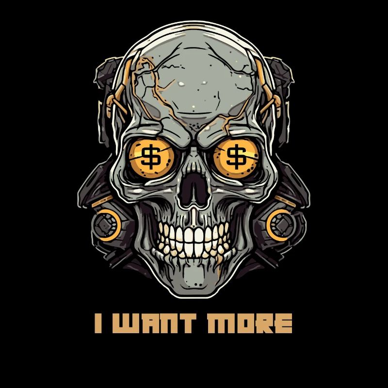 Crâne de cyborg cupide