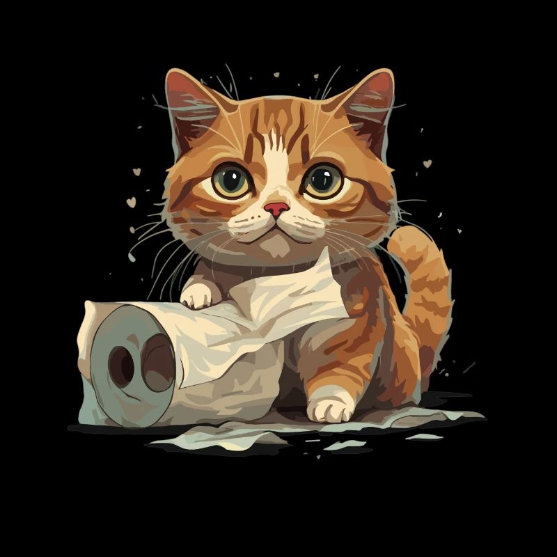 Verspieltes Kätzchen: Toilettenspaß