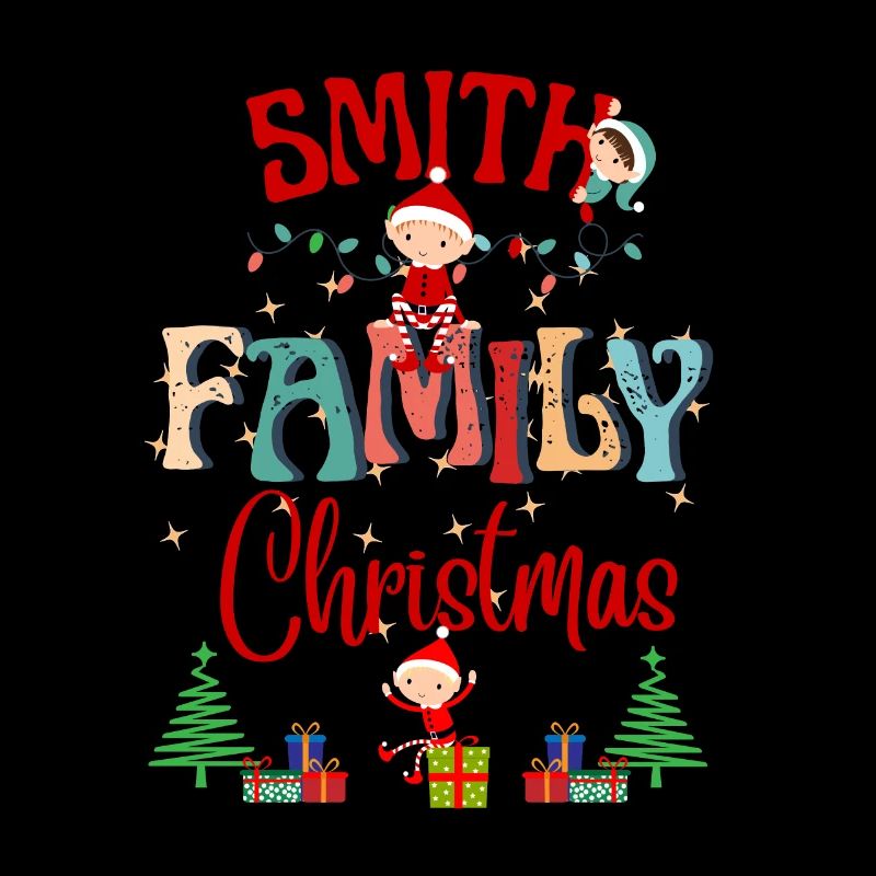 Conception de célébration de Noël de la famille Smith