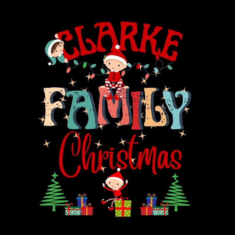 Conception de célébration de Noël de la famille Clarke