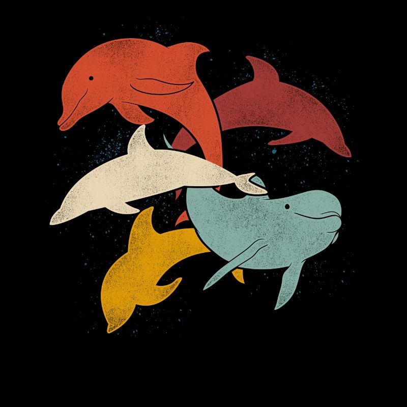 Dolphin Retro Vintage