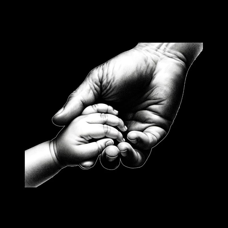 Dad Mom Child Holding Hands