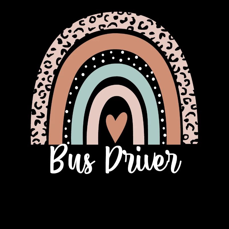Bus Driver Rainbow Leopard Funny Bus Driver