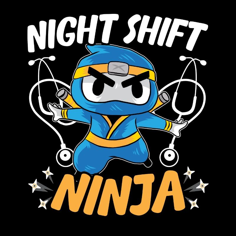 Nachtschicht-Angestellter Arzt Nachtschicht Ninja