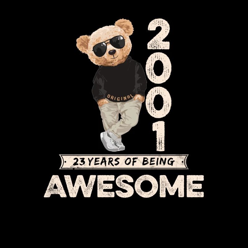 2001 Birthday Teddy Bear Being Awesome Orignal