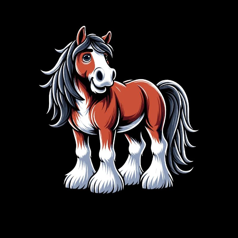Amateurs de chevaux de trait race de cheval géant Clydesdale