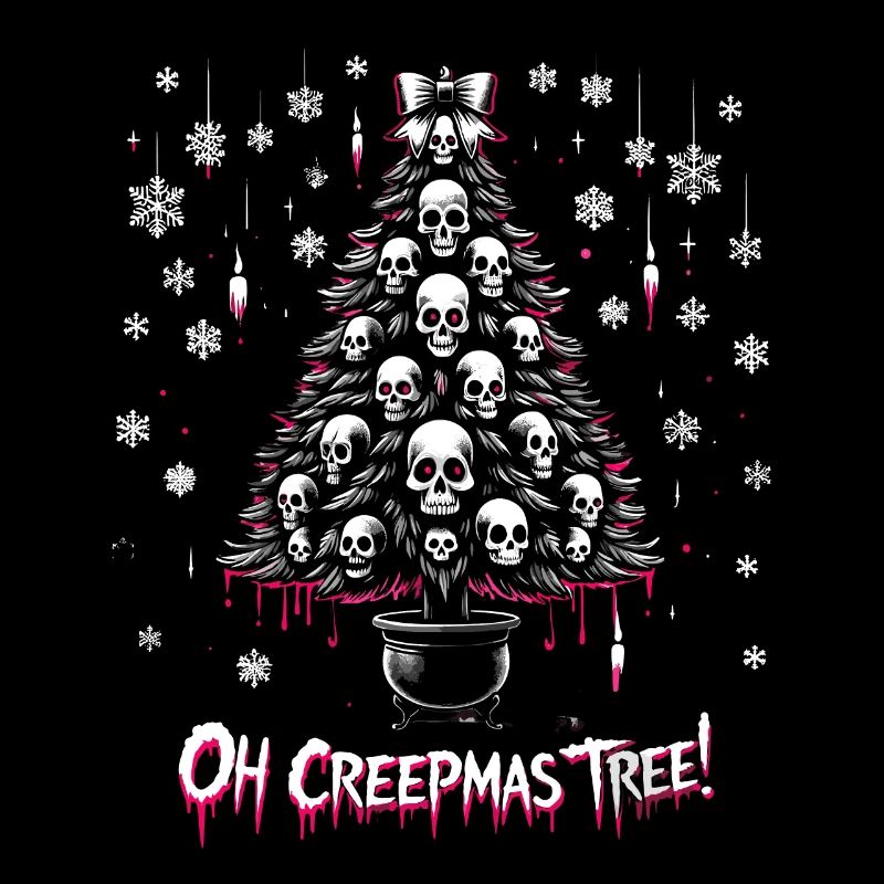Oh Creepmas Tree Creepy Festive Goth Emo Horror