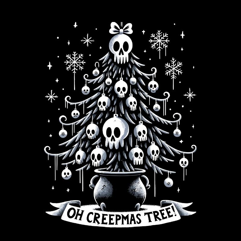 Oh Creepmas Tree Creepy Festive Goth Emo Horror