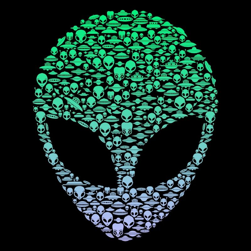 Außerirdischer Mars-UFO-Alien-Kopf