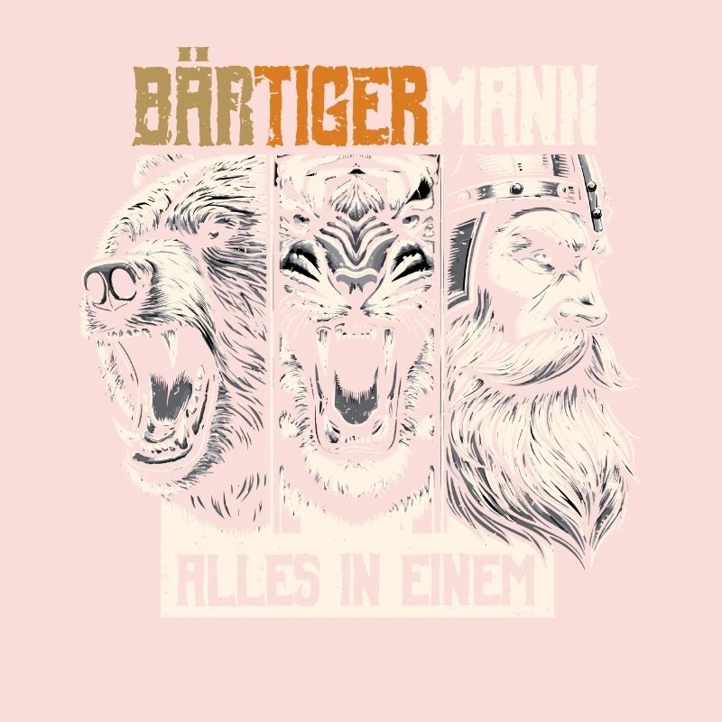 Bärtigermann Bär Tiger Mann Geschenk Bart