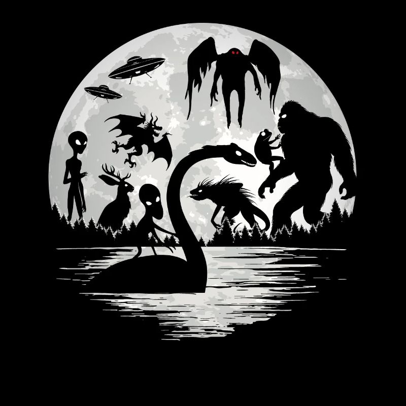 Bigfoot Mothman Jersey Devil Alien Cryptids