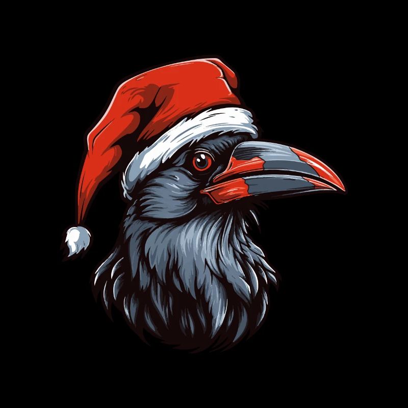 Krähe Rabe Weihnachten Tier Kopf