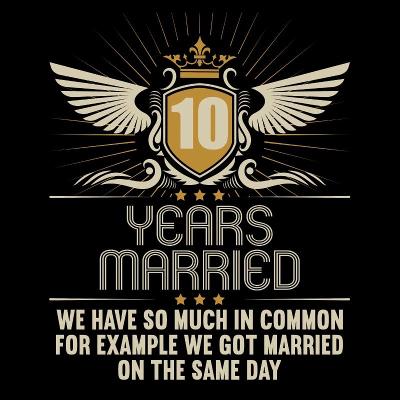 We have a lot in common 10th wedding anniversary