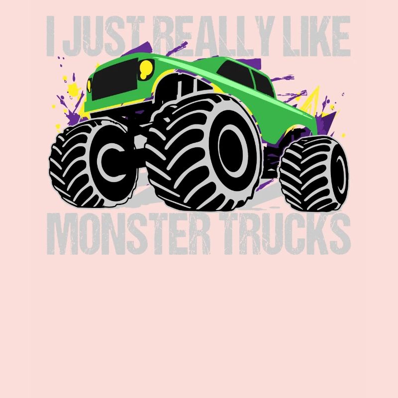 Confrontation de monster trucks vert-violet