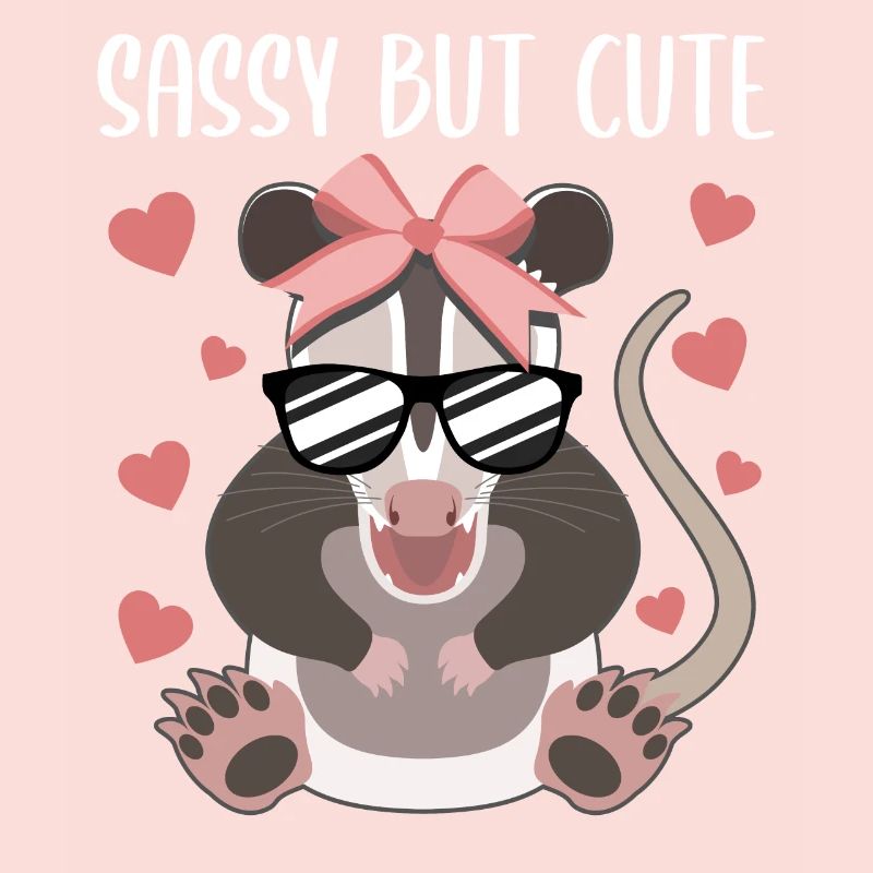 Opossum Liebe Mädchen Süßes Design