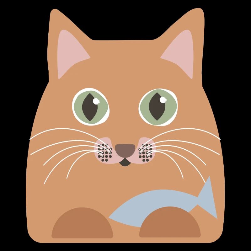 Chat avec poisson