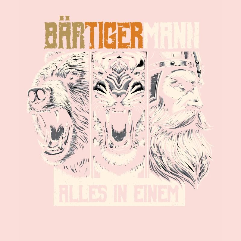 Bärtigermann Bär Tiger Mann Geschenk Bart Sprüche