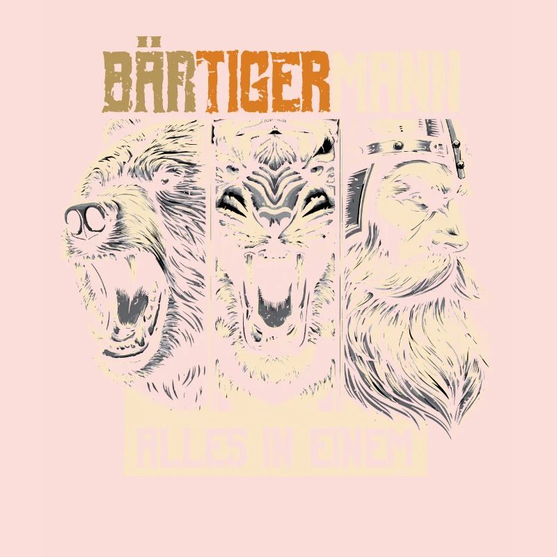 Bärtigermann Bär Tiger Mann Geschenk Bart Sprüche