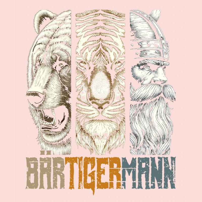 Bärtigermann Bär Tiger Mann Geschenk Bart Sprüche