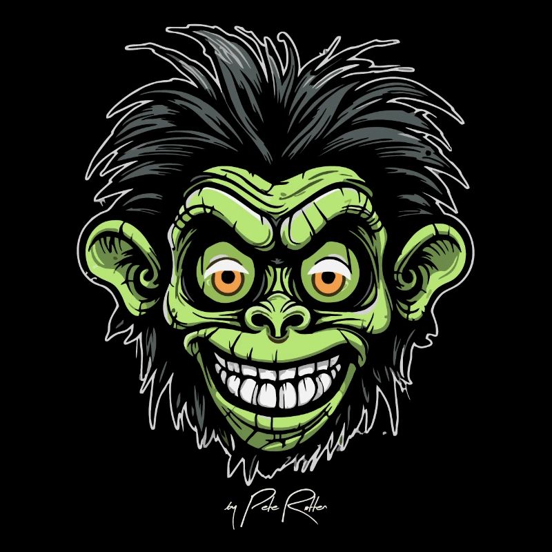 Monster Horror Cartoon Monkey