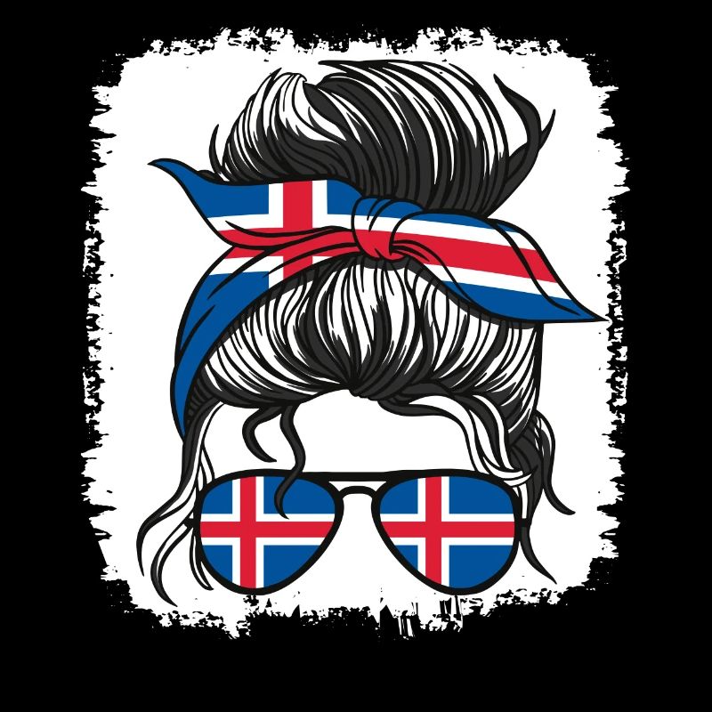 Insel Island Flagge Mädchen Isländische Mädchen Kinder