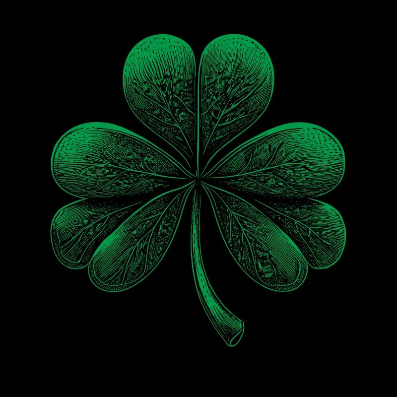 Trèfle vert à trois feuilles