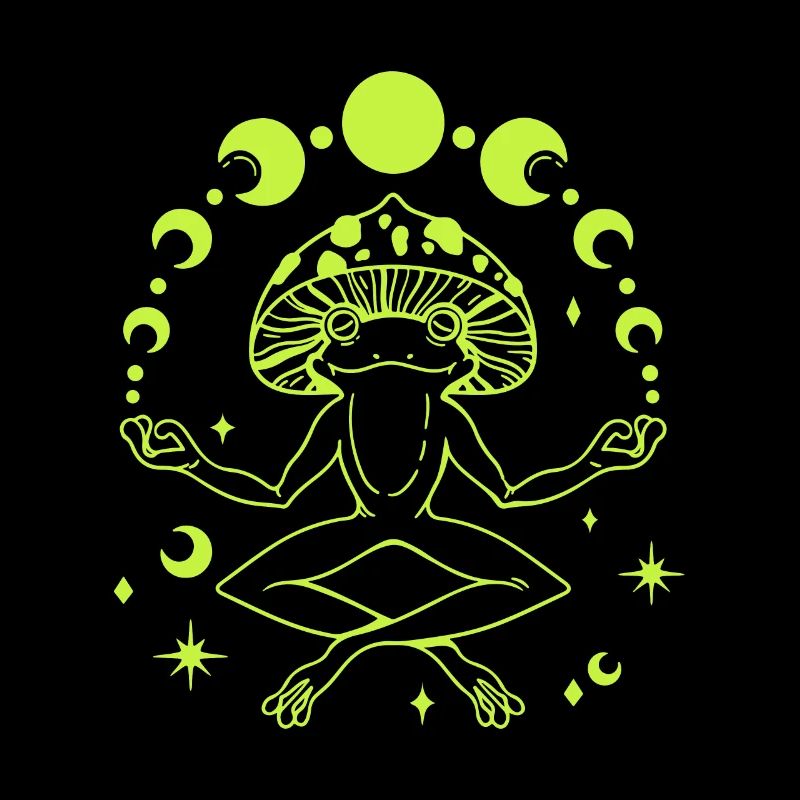 Frosch in einer Yoga-Meditationspose