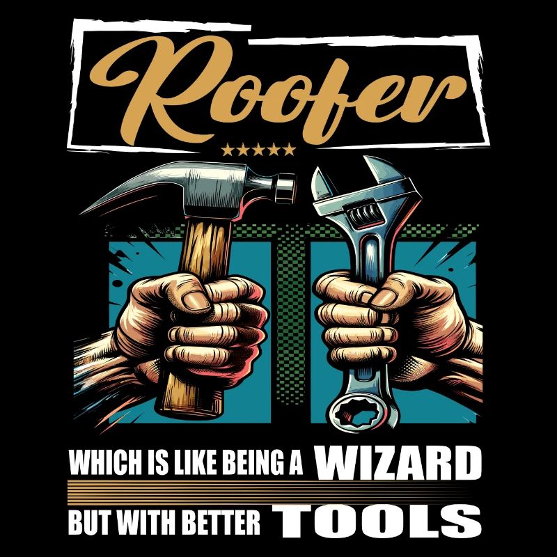 Roofer Profession Saying Worker