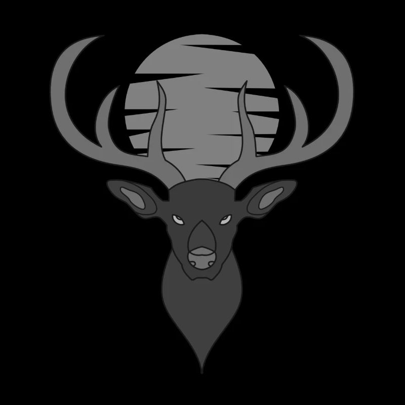 Bois de cerf élaphe avec bois de cerf