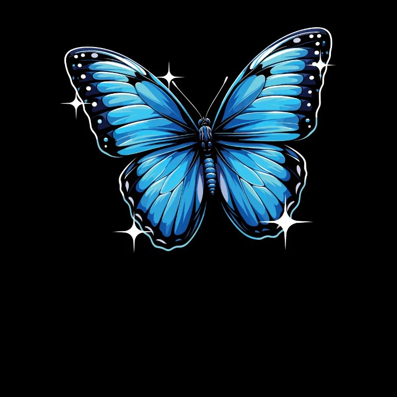 Papillon amoureux insecte insecte bleu Morpho papillon
