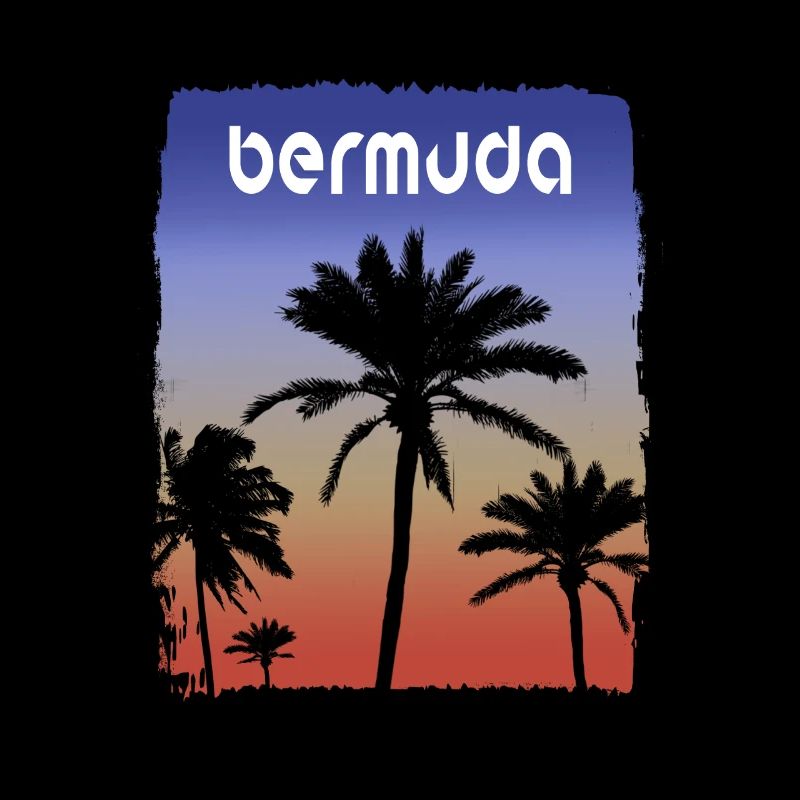 Bermuda Sunset Vacation Souvenir Palm Tree