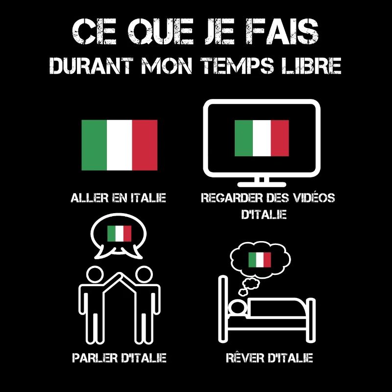 temps libre italie drapeau