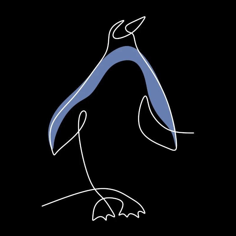 One Line King Penguin Emperor Penguin Seabird
