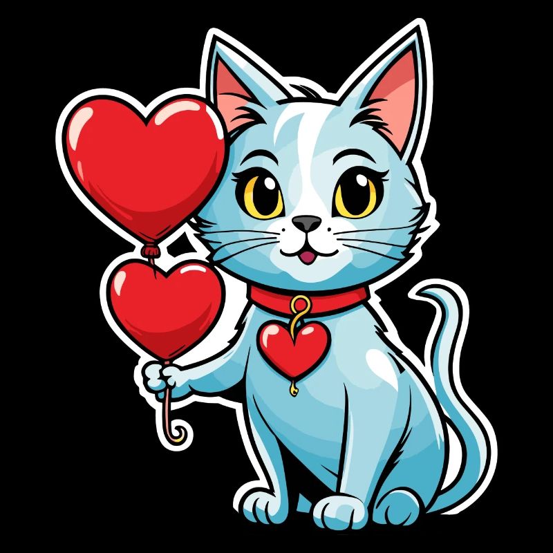 Coeur de chat - Saint-Valentin