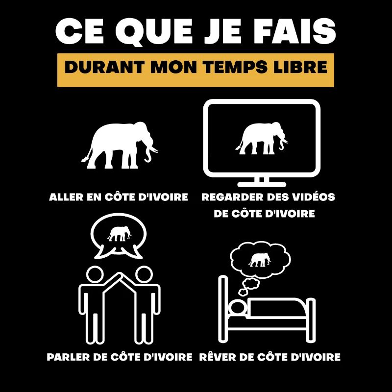 côte d'ivoire éléphant durant temps libre