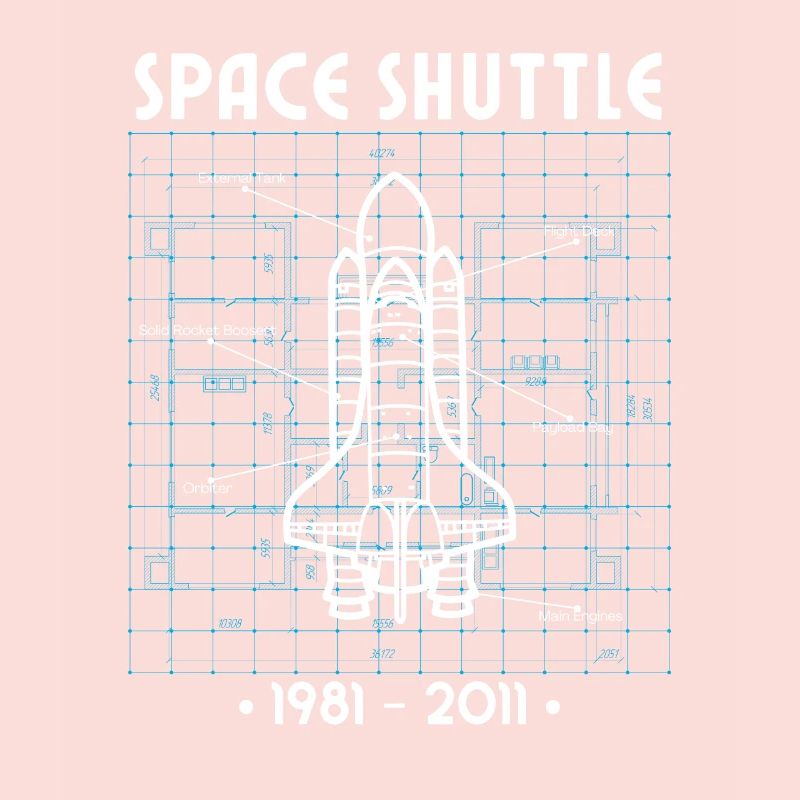 Space Shuttle Rakete Blaupause Weltall Astronaut