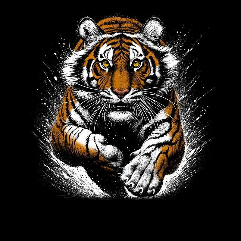 Tigre cool dans le saut