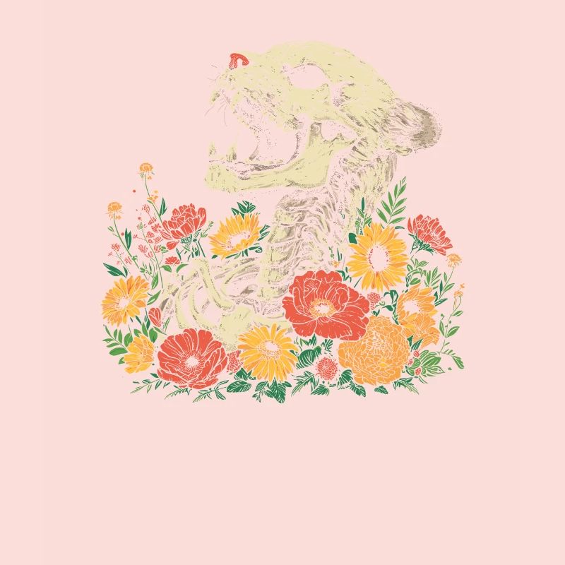 Fleur de guépard squelette fleur animal