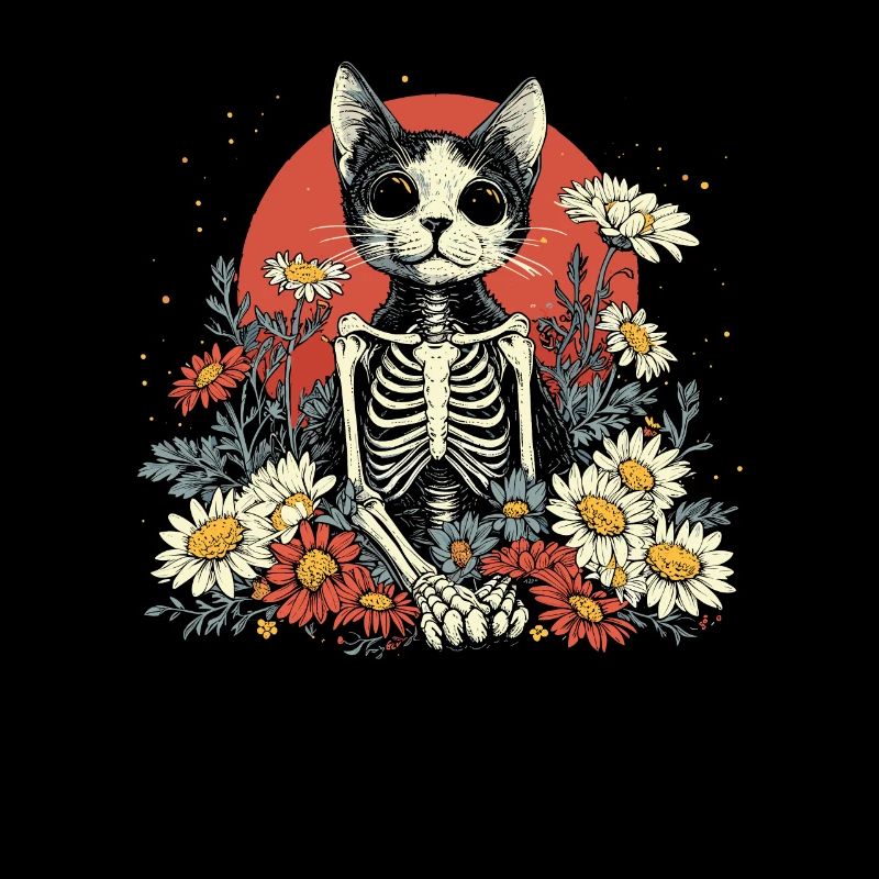 Fleur de chat squelette fleur animal