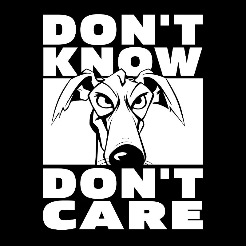 Greyhound Greyhound Funny Dont Know Don't Care