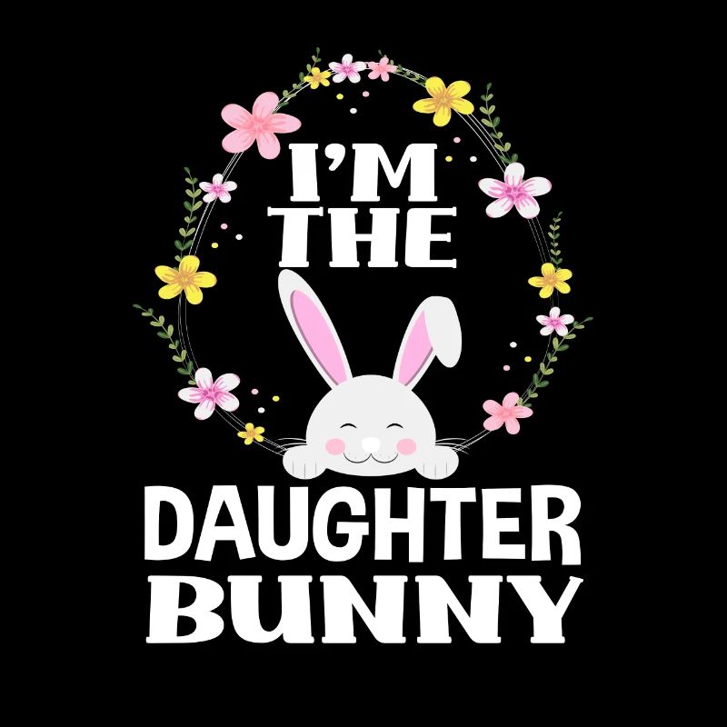 I'm Daughter Easter Bunny Floral Wreath Easter