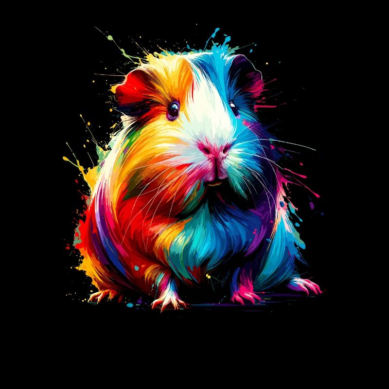 Splash Art coloré cochon d’Inde amant cochons d’Inde