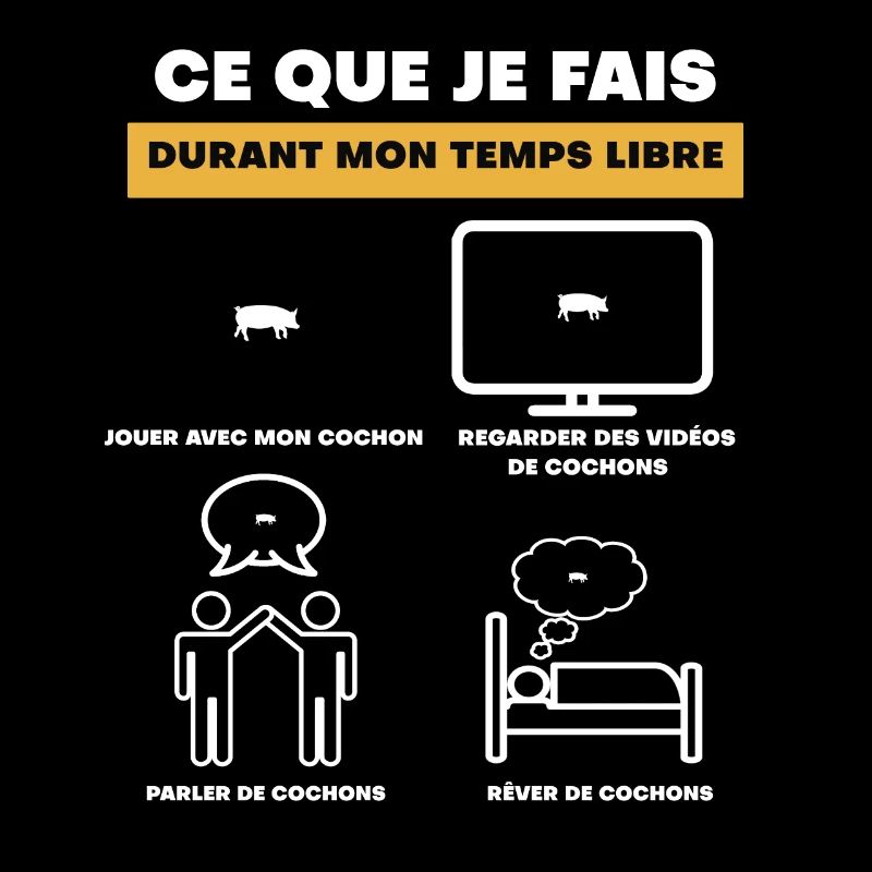 cadeau cochon temps libre