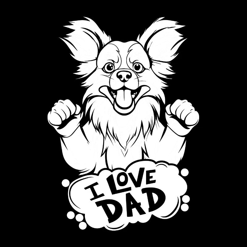 Papillon I Love Dad