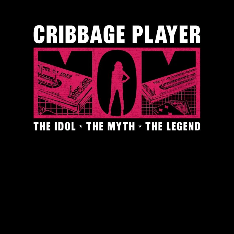 Joueur de cribbage maman l’idole le jeu de cribbage