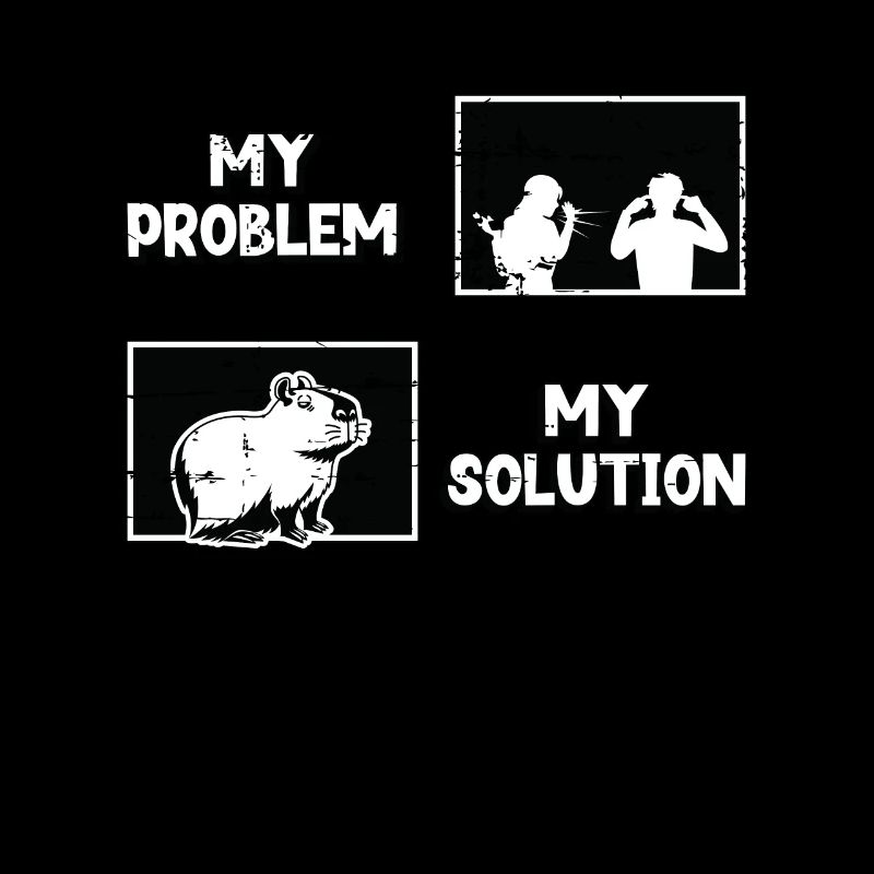 Capybara Lover My Problem My Pictogram Dad Mom